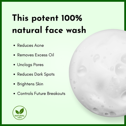 ANTI-ACNE FACE WASH WITH MULBERRY, MANJISTHA AND GLYCOLIC ACID