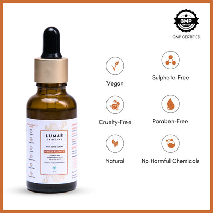 ANTI-ACNE SERUM WITH SAFFRON, ASHWAGANDHA, GLYCOLIC AND SALICYLIC ACID